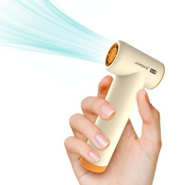 Handheld Portable Turbo Fan, 85000RPM Super High-speed Fan with 4-speed, 4000mAh, USB-C Rechargeable Personal Battery Operated, Mini Small Pocket Design for Travel/Outdoor/Vacation/Concert/Gift, Beige