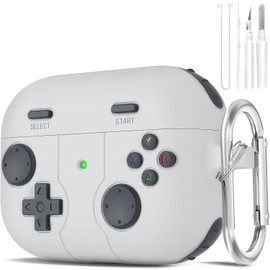 CMGOE [5 in 1] AirPods Pro Case Cover,Compatible with AirPods Pro 2nd/1st(2022/2019) Generation Case Cover,with Cleaning Kit&Exquisite Carabiner&Beautiful Lanyard&Anti-Lost Rope(Rock Grey)