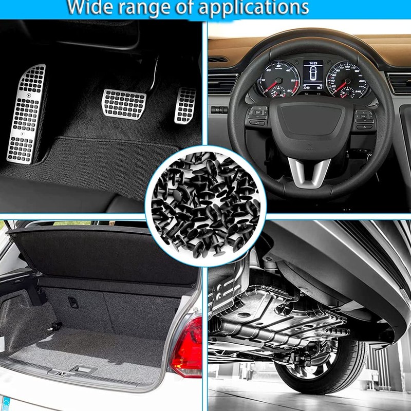 Mounting Clips, 100 Pieces Car Bumper Plastic Rivets, Bumper Expansion