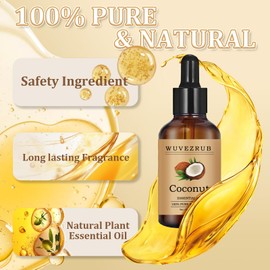Wuvezrub Wuvezrub Coconut Essential Oil 60ML - 100% Pure and Natural Oils for Aromatherapy Diffuser - 2 Fl Oz/Coconut