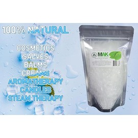 Cristales mentol 100% puro orgánico natural calidad spa en bolsa resellable de 8 onzas