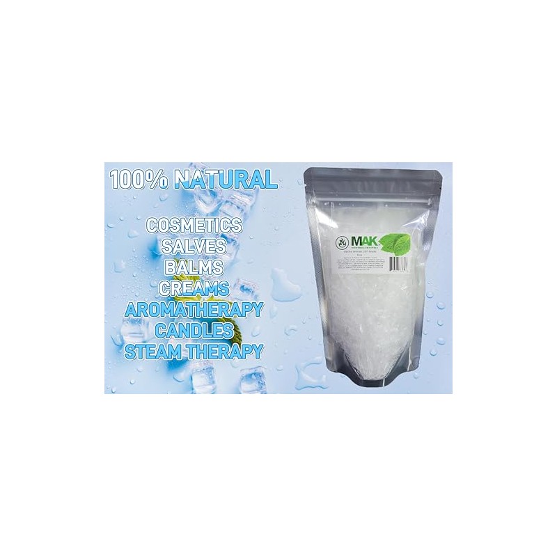 Cristales mentol 100% puro orgánico natural calidad spa en bolsa