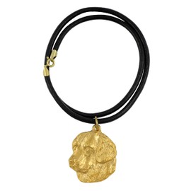 Art-Dog Exclusive Dog Necklace, 24K Gold Plated - Handmade Jewellery for Dog Lovers - Gold Plated Necklaces with Dog, Gold
