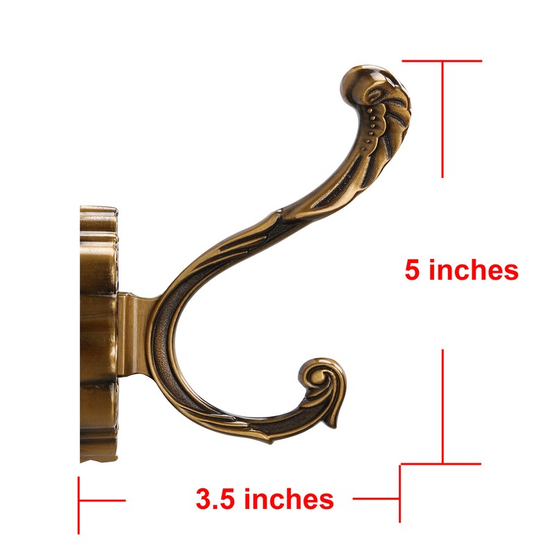 SDH Antique Brass Coat Hooks – Heavy Duty Wall Mounted