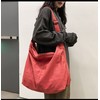 Canvas Messenger Bag Large Crossbody Bag Handbag Solid Colour with