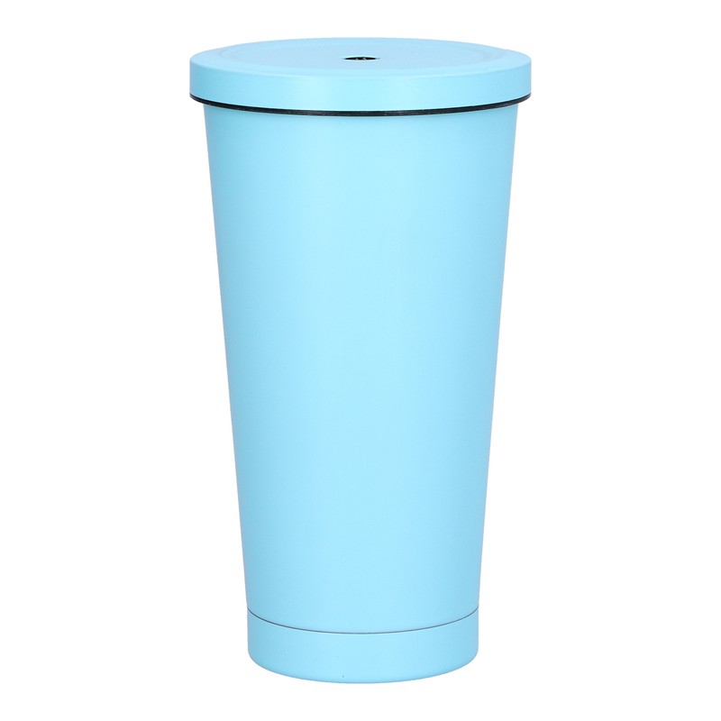 500ML Small Vacuum Coffee Cup Iced Coffee Bottle with Straw