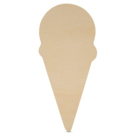 Ice Cream Tiered Tray Decor 5-inch x 2-1/4-inch, Pack of 2 Chunky Blank Wood Shapes, Spring Tier Tray Decor for Crafts, by Woodpeckers