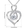 Elensan Charms Sterling Silver Pendant Necklace for Women Cubic Zirconia