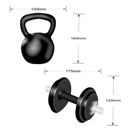 AK Giftshop Gym Weights Bunting Party Decorations - 12pcs / 2.5m Ribbon