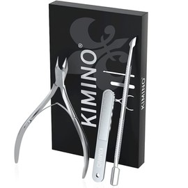 Cuticle Nipper, KIMINO Nail Nipper Nail Grade Cuticle Care Cuticle Nipper with Cuticle Pusher Manicure Pedicure & Cuticle Tools