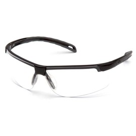 Pyramex Ever-Lite Lightweight Safety Glass Black Frame Clear Anti-Fog Lens