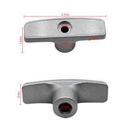 Osilly 2PCS RV Waste Valve Handle Kit, Camper Tank Hose Handle Replacement Parts for Waste Valve Extension Rod, RV Sewer Valve Handle Set Accessories with 4 Nuts 2 Screws 2 Gaskets