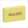 Oxford(R) Colored Recycled Index Cards, Ruled, 3in. x 5in., Canary,