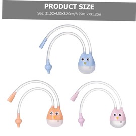 Sosoport 3Pcs Nasal Aspirators Safe Nasal Mucus Sucker for Newborns Lightweight Easy to Clean Transparent Tube for Visual Observation Essential Care Tool