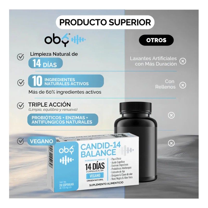 Candida Cleanse Formula Avanzada 10 Ingredientes Premium Probioticos, Enzimas, Pau