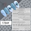 LANODO 12 Pcs Nail Stickers Alphabet 3D English (12 Colors)