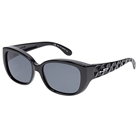 JP by Jonathan Paul Beverly Fitovers Sunglasses - Polarized Grey Lenses with 100% UVA and UVB Protection, Oleophobic Smudgeproof coating - Shiny Black Frame