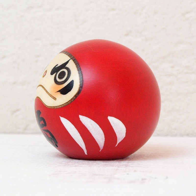 Usaburo Sosaku Kokeshi Doll Happy Daruma Red Color