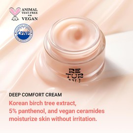 RETURNU Deep comfort Cream1.69 fl. oz. Moisturizing Skin barrier Hydration Sensitive Skin Birch tree water panthenol Ceramide face cream moisturizer for women