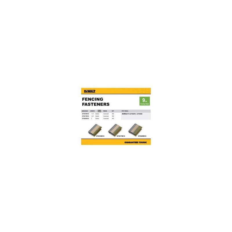 DEWALT DFS9200B1G 2" 9 GA Galvanized Barbed Fencing Staples