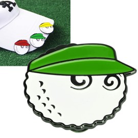 Golf Hat Clips, Zinc Alloy Magnet Golf Hat Clip Detachable Golf Ball Marker for Golf Course Club (Green) Golf Ball Marker Hat Clip