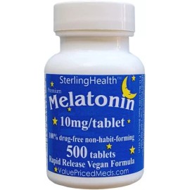 Sterling Health Melatonina Vegana 10mg 500 Tabletas Rapida Liberacion Eg M59 Sabor Nd