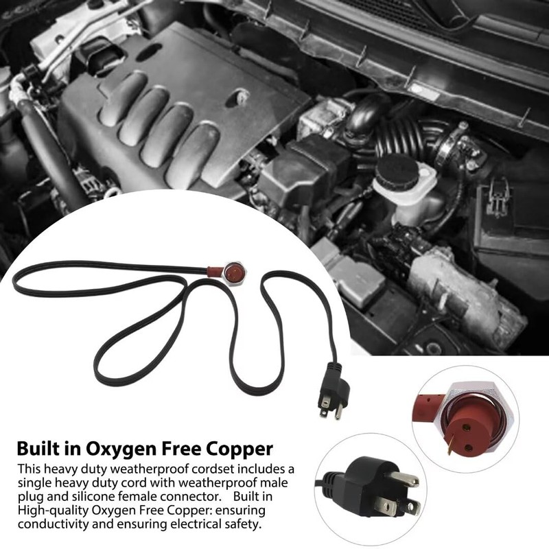 Upgraded Engine Block Heater Cord w/cap for Dodge Ram Cummins