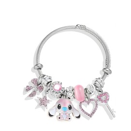 COIOR Kawaii Bracelet Gift for Girls, Adjustable Stainless Steel Bracelet, Fashion Anime Cartoon Accessories for Ladies Women Girls Sisters Kids Bff Friendship Wife Birthday Gift