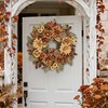 MDSTBN 24in Fall Wreaths for Front Door Artificial Autumn Wreath