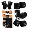 Kit Vendas Para Rodilla Knee Wraps + Coderas +muñequeras Gym