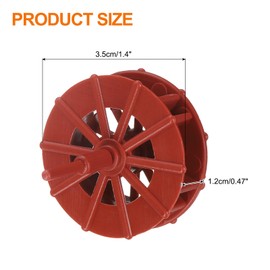 uxcell 2 Pcs Fountain Water Wheel, 1.4 Inch Desktop Fortune Statue Aquarium Wheels Decor Water Fountains Wheel Red