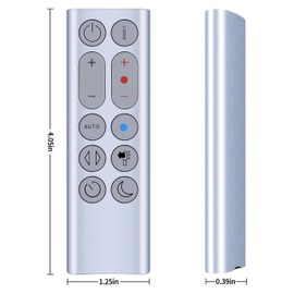 Xxtylo Remote Control for DS Hot+Cool HP04 HP05 HP07 HP09 Purifying Heater + Fan, Compatible 969897-01 969897-02 969897-03 969897-04 969897-06, with Magnetic Function, Silver