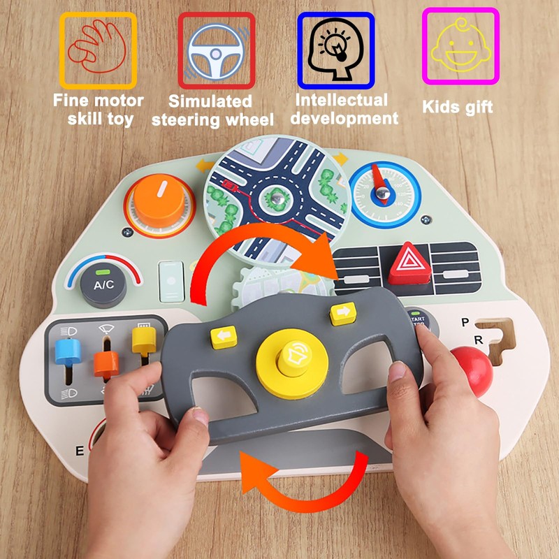 wooden busy board for kids