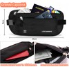 LEXICANMHS Anti-Theft Flat Bum Bag, black, money belt