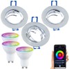 Luminea Ceiling Spotlights: Set of 3 Aluminium Recessed Spotlight Frames