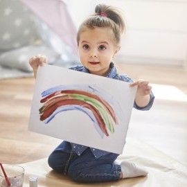 Leddy Living Children's First Tempera Painting Kit with Tubes of Paints, Mini Palette and Small Brush, Non-Toxic, Super Washable