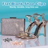 PATIKIL 14mm x 30mm Shoe Clips, 10 Pcs Flat Blank