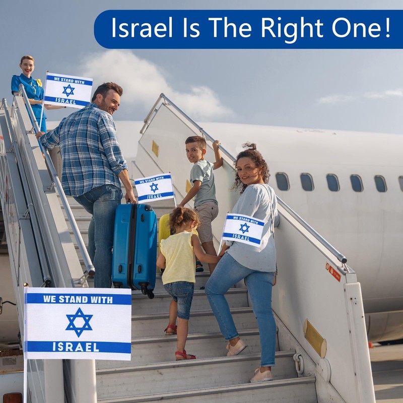 20 Pack Handheld Israel Flags, 5x8 Inch Small Mini Israeli
