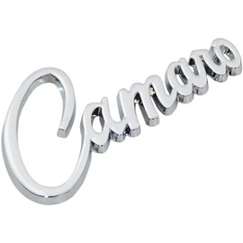 2Pcs Camaro Emblems 3D Metal Car Badge Sticker Letter Nameplate Replacement for Camaro SS ZL1 Z28-(Chrome)