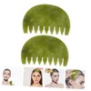 TOVINANNA Hair Comb 2pcs Natural Jade Massage Combs for Hair