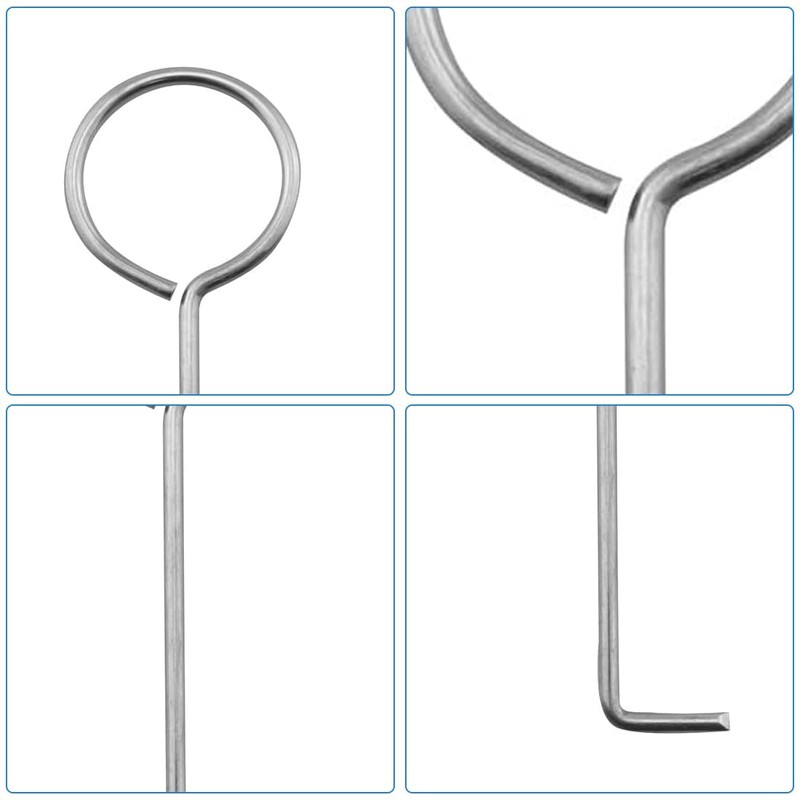 WUSJCOF 6pcs Stainless Steel Drain Key Lifting Hook Drain Grille