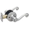 Designers Impressions Livingston Design Satin Nickel Privacy Door Lever (Bed