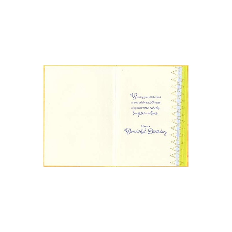 Designer Greetings Puple and Yellow Flowers with Gold Foil Diamond