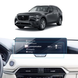 LANTU 2PCS Car Screen Protector for 2024 2025 Mazda CX-90 (Turbo Premium Plus/Turbo S)&2024 2025 CX-90 PHEV Premium Plus/2025 Mazda CX-70 Accessories Navigation Nano Screen Protector 12.3''