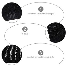 Healifty 2pcs Braid Women Wigs Diy Breathable Liner Man End Glueless Lace Size Cornrow Cornrows Stretchable Black Sew in Wig Dome Elastic Extension Easier Hat Mesh Making Girls M Cap