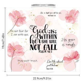 UV DTF Cup Wraps Sticker - 4 Sheets Bible Verse UV DTF Transfer for 20 oz Glass, Tumbler, Inspirational Quotes, Flower, Cross, Christian Religious Gifts for Teacher, Friends