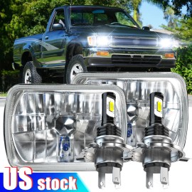 CHUSYYRAY For Toyota Pickup Truck 5X7" 7x6 inch Rectangle LED Headlight w/LED Bulbs Light