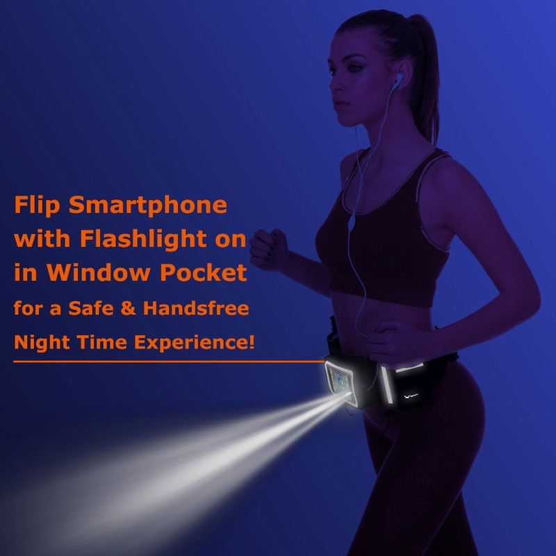 Winners' Dual Pocket Hydration Running Belt; Fits All Smartphones w/Touchscreen-Compatible