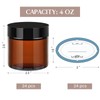 Qeirudu 4 Oz Small Amber Glass Jars with Black Lids,