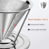 E-PRANCE Pour Over Coffee Dripper, Stainless Steel Coffee Filter Reusable